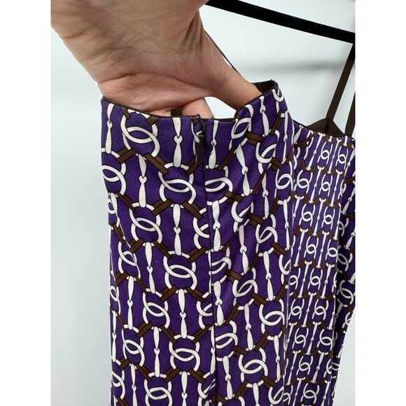 Herion Women Vintage Italian Silk Purple Stretchable Dress. size 44 us 8 - Picture 7 of 9